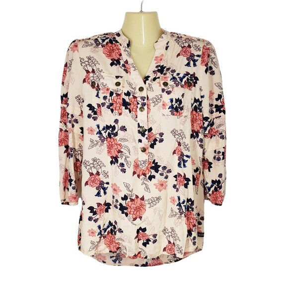 Matilda Jane Peach Floral Ruffle Livery Millie Top Size Small - Picture 9 of 11